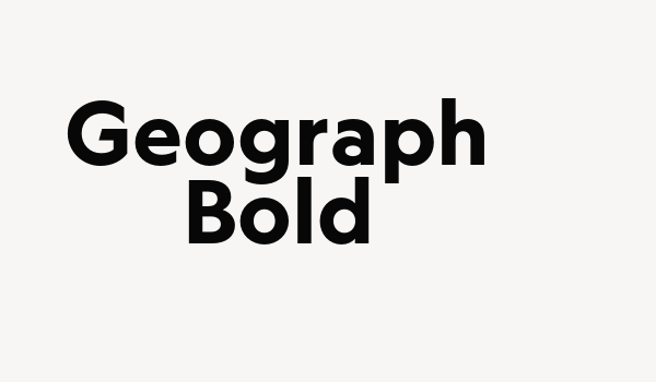 Geograph Bold Font