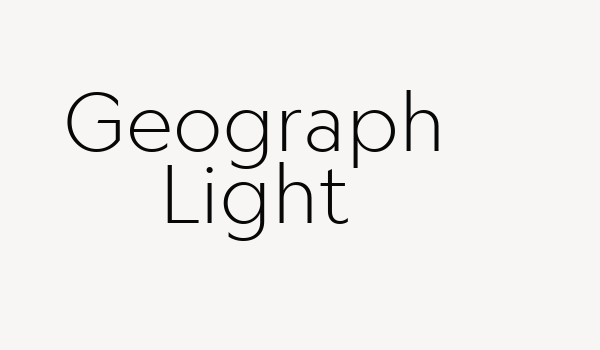 Geograph Light Font