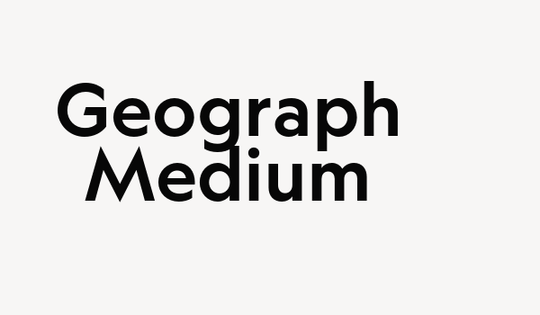 Geograph Medium Font