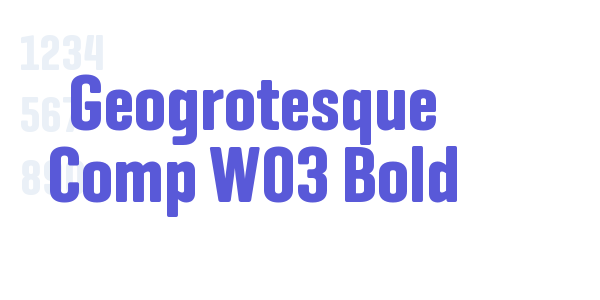 Geogrotesque Comp W03 Bold font free