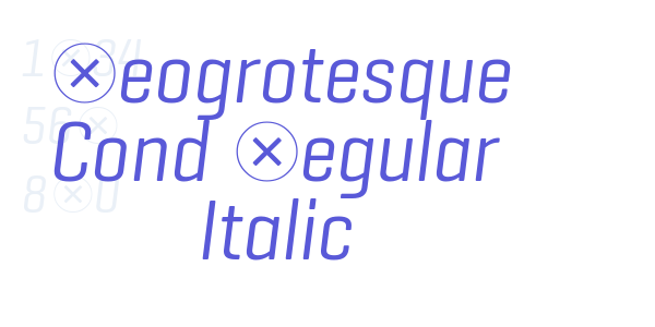 Geogrotesque Cond Regular Italic font free