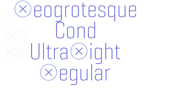 Geogrotesque Cond UltraLight Regular font free