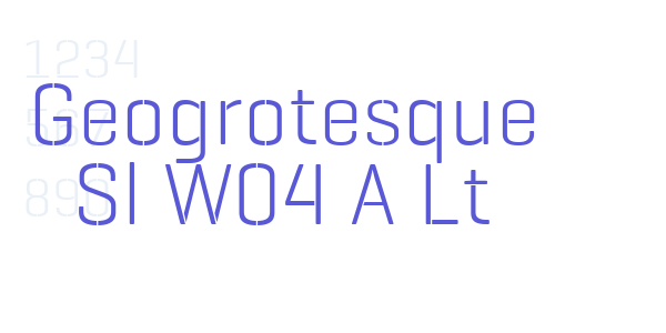 Geogrotesque Sl W04 A Lt font free