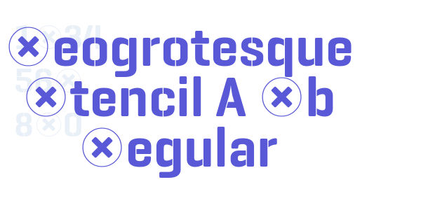 Geogrotesque Stencil A Sb Regular font free