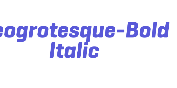 Geogrotesque Bold Italic Font Download