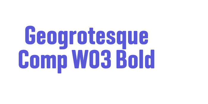 Geogrotesque Comp W03 Bold Font Download