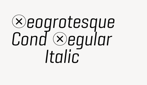 Geogrotesque Cond Regular Italic Font