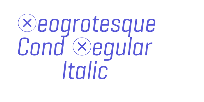 Geogrotesque Cond Regular Italic Font Download