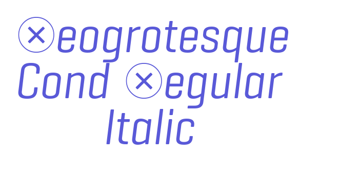 Geogrotesque Cond Regular Italic Font