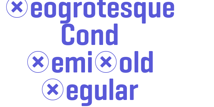 Geogrotesque Cond SemiBold Regular Font