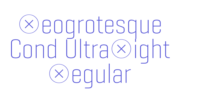 Geogrotesque Cond UltraLight Regular Font Download