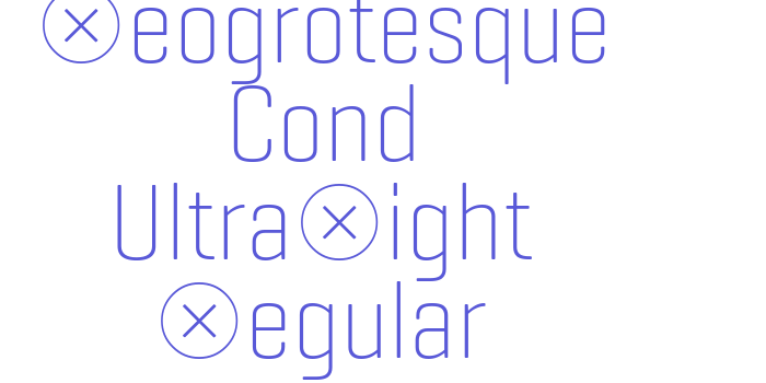 Geogrotesque Cond UltraLight Regular Font