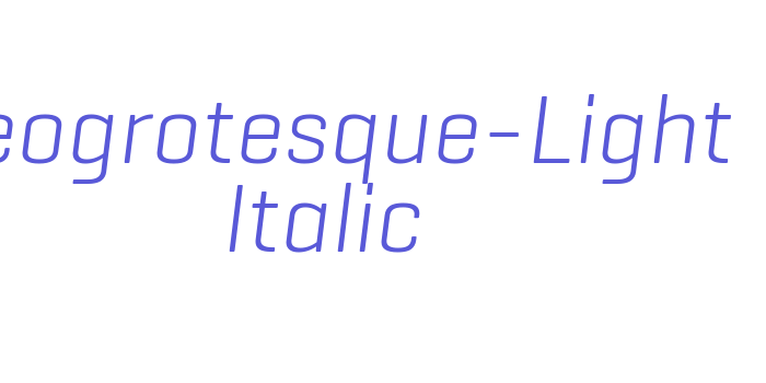 Geogrotesque Light Italic Font Download