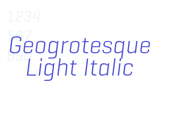 Geogrotesque Light Italic