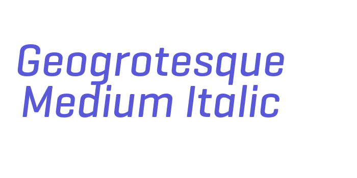 Geogrotesque Medium Italic Font Download