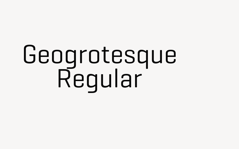 Geogrotesque Regular Font