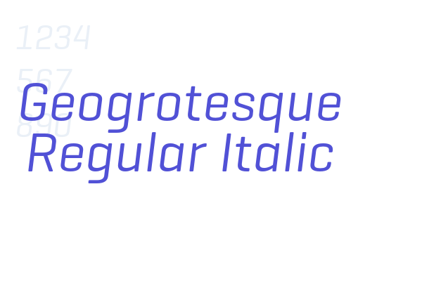 Geogrotesque Regular Italic