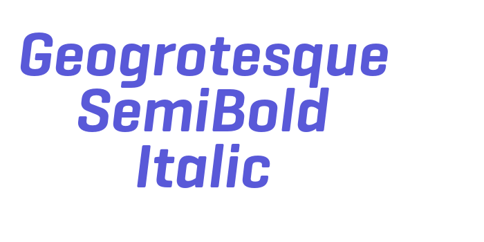 Geogrotesque SemiBold Italic Font Download