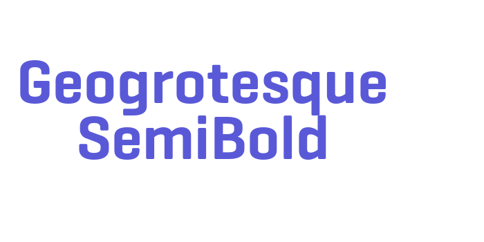 Geogrotesque SemiBold Font Download