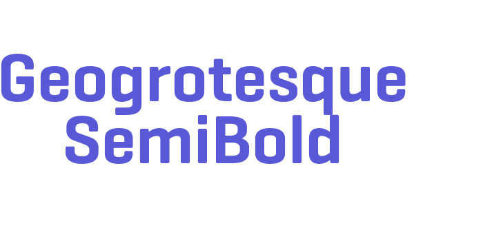 Geogrotesque SemiBold Font