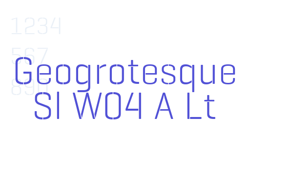 Geogrotesque Sl W04 A Lt Font Download