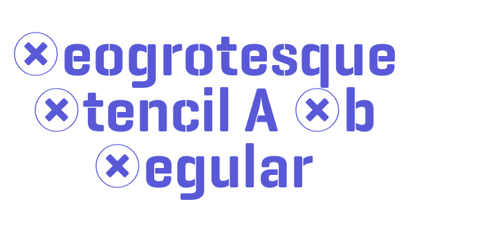 Geogrotesque Stencil A Sb Regular Font Download