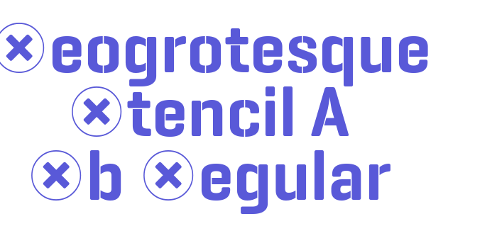 Geogrotesque Stencil A Sb Regular Font