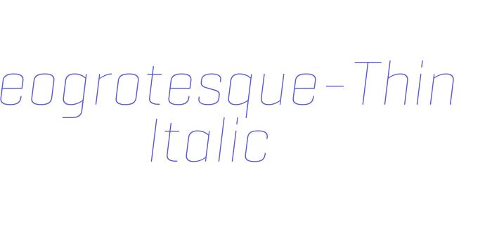 Geogrotesque Thin Italic Font Download