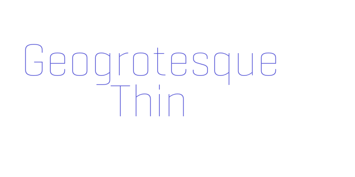 Geogrotesque Thin Font Download