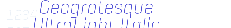 Geogrotesque UltraLight Italic-font
