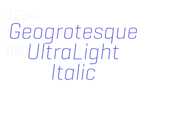 Geogrotesque UltraLight Italic