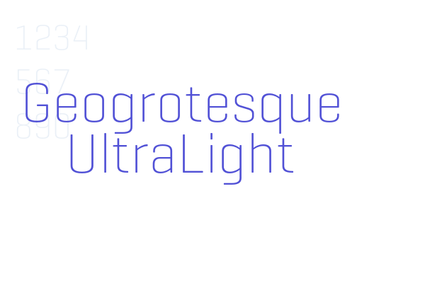 Geogrotesque UltraLight