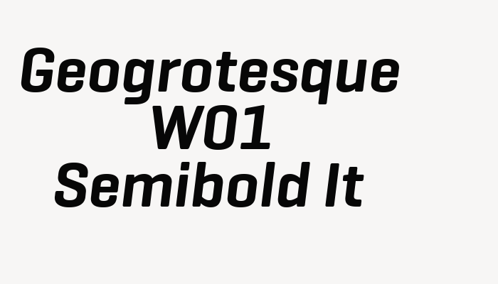 Geogrotesque W01 Semibold It font download