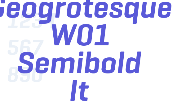 Geogrotesque W01 Semibold It font free