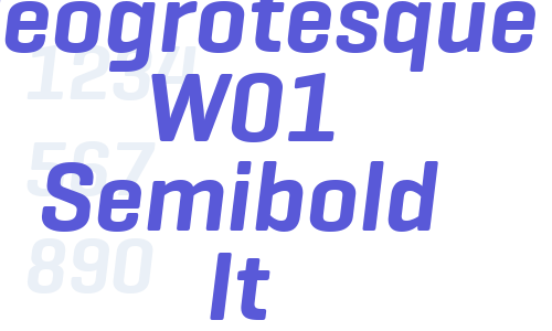 Geogrotesque W01 Semibold It Font