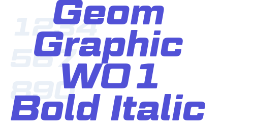 Geom Graphic W01 Bold Italic