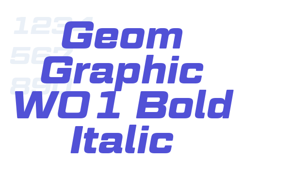 Geom Graphic W01 Bold Italic