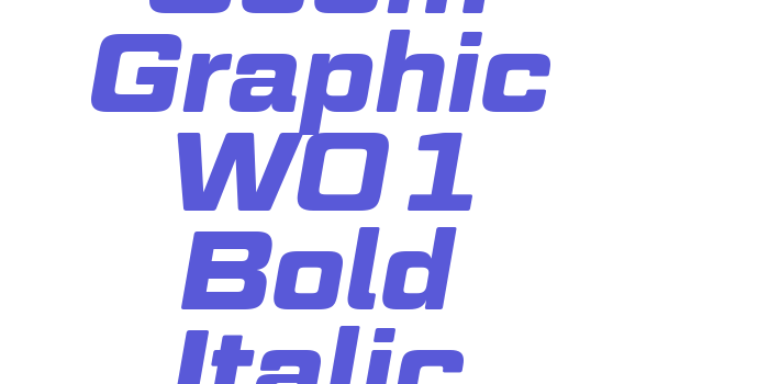 Geom Graphic W01 Bold Italic Font