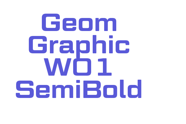 Geom Graphic W01 SemiBold Font