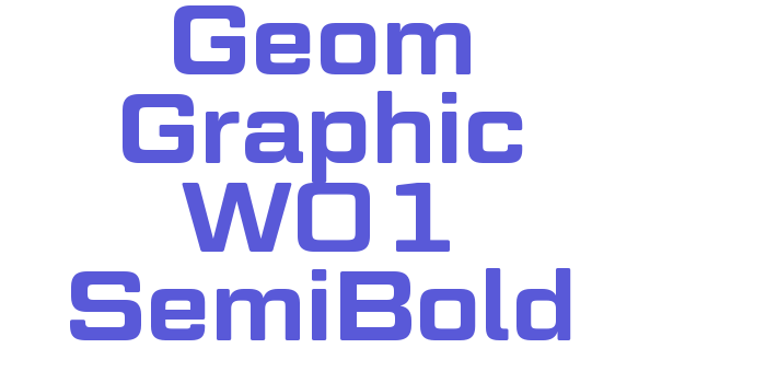 Geom Graphic W01 SemiBold Font Download