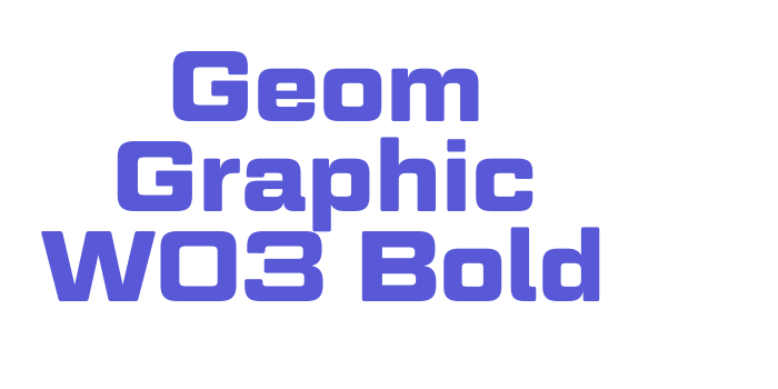 Geom Graphic W03 Bold Font Download