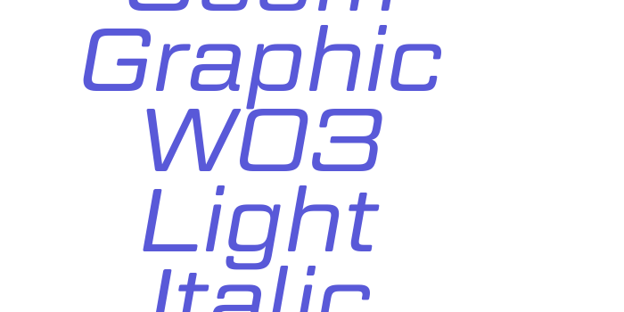 Geom Graphic W03 Light Italic Font