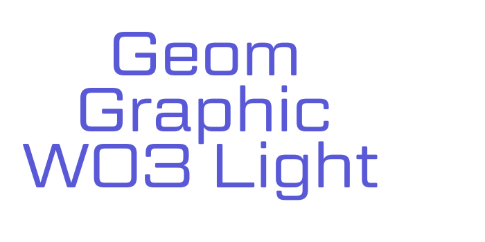 Geom Graphic W03 Light Font Download