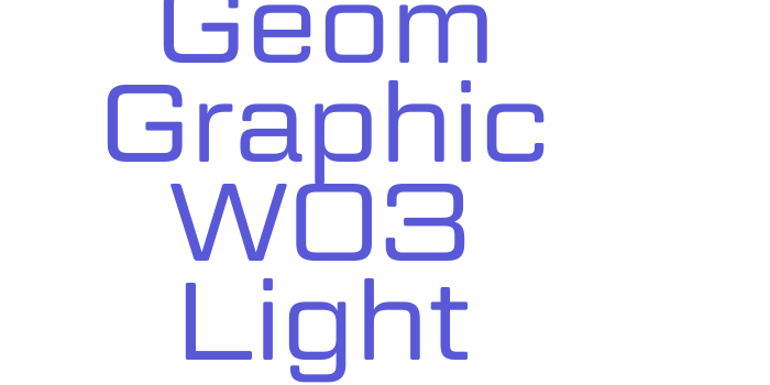 Geom Graphic W03 Light Font