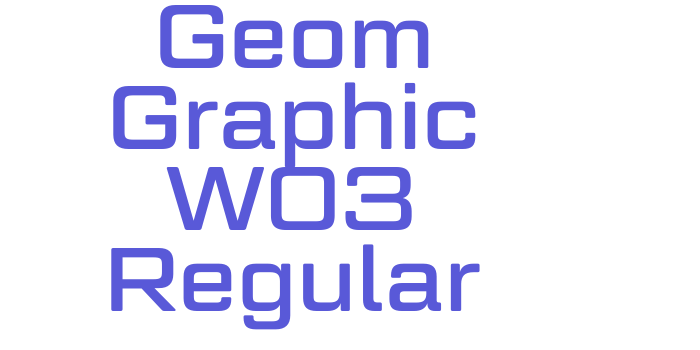 Geom Graphic W03 Regular Font Download