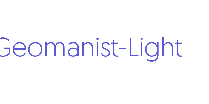 Geomanist-Light Font Download