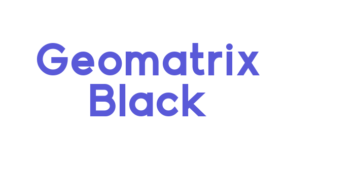 Geomatrix Black Font Download