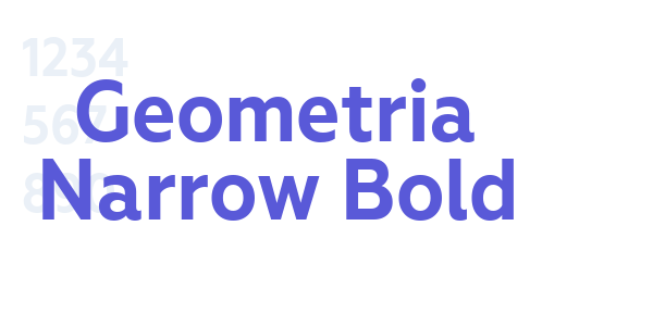 Geometria Narrow Bold font