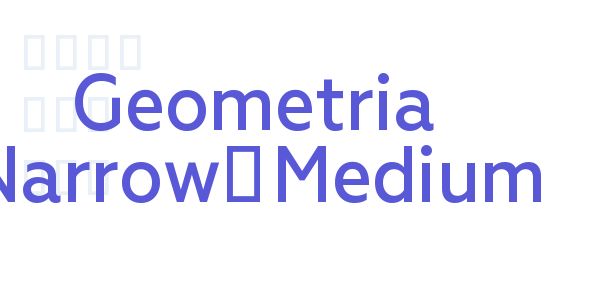 Geometria Narrow-Medium font