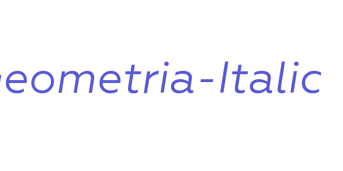 Geometria-Italic Font Download